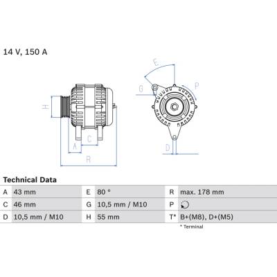 Alternátor BOSCH 0 986 041 930