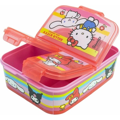 Stor Multibox na desiatu Hello Kitty a priatelia s tromi priehradkami