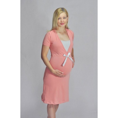 Nika Intima košeľa nočná 043 lososová s mašľou