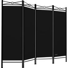 Casaria Lucca 101163 Paraván čierny 180 x 163 cm