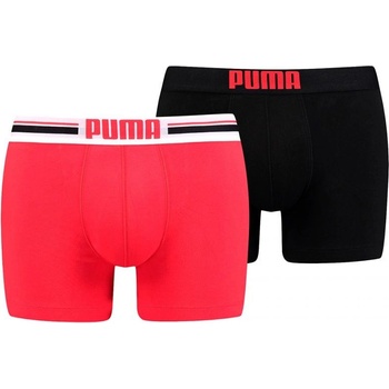 Puma pánské boxerky Placed 2P černo/červené