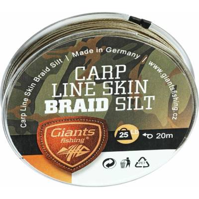 Giants fishing šnůra Carp Line Skin Braid 20m 25lb Silt