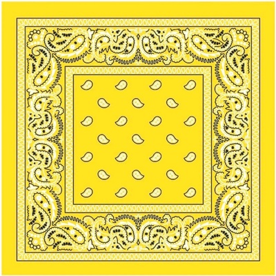 Bandana šátek Žlutá Gold