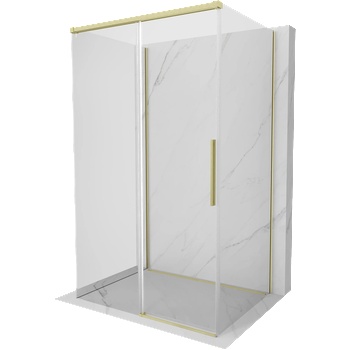 Mexen Rox-3S Душ кабина 3-стенна, плъзгаща се 105 x 120 см, прозрачна, златно четкована - 8C2-105-120-55-00-3S (8C2-105-120-55-00-3S)