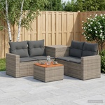 vidaXL Комплект дивани 6 бр. Сив и тъмен сив 55 x 55 x 37 см (3447408)