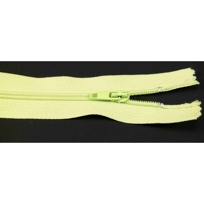 Nedeliteľný jemný plastový špirálový zips (veľkosť číslo 3) rôzne farby - dĺžka 12 cm - 60 cm 18 cm Neónová Zelená