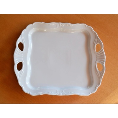 český porcelán Dubí podnos Aida čtvercový 30cm bílý