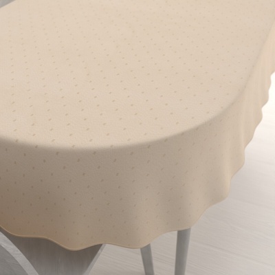 Biante Teflónový oválny obrus TF-085 Obdĺžničky na béžovom 140x200 cm