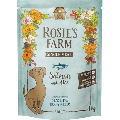 Rosies Farm Single Meat Adult losos s ryžou 1 kg