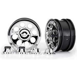 Traxxas диск 2.2" класически хромиран с капаци (2) (за 8255A)