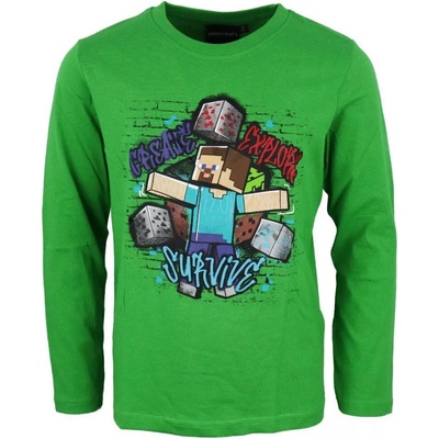 minecraft tričko Create Explore Survive zelené dětské – Zboží Dáma