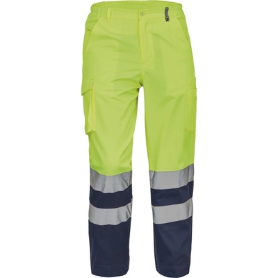 Cerva pánské Hi-Vis kalhoty BURGOS žlutá-navy