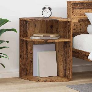 vidaXL Крайна масичка Старо дърво 39, 7 x 39, 7 x 60 см (891138)