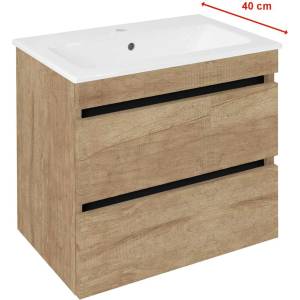 SAPHO Ezara - Шкаф за мивка, 58x39x54 см, 2 чекмеджета, дъб Alabama EZ592-2222 (EZ592-2222)