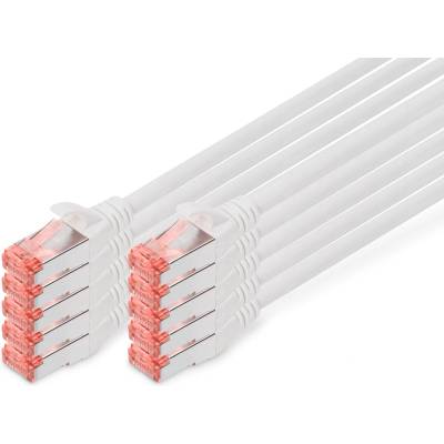ASSMANN LAN cable Cat 6 - 3 m - 10 pieces - S/FTP shielded - white - DK-1644-030-WH-10