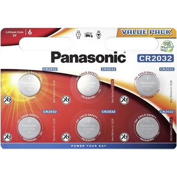 Panasonic Бутонна клетка panasonic (cr2032l/6bp, 3v, литиева) 6бр/опаковка cr2032l-6bp (cr2032l-6bp)