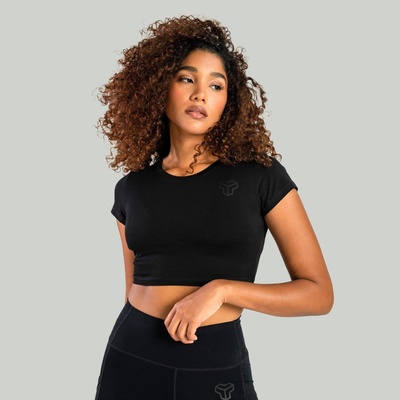 GymBeam STRIX Дамски кроп топ Essential Black L