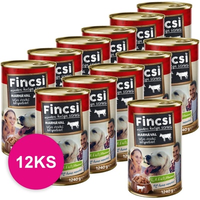 Fincsi Dog Adult Hovädzie 12 x 1240 g