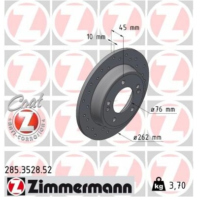 Brzdový kotúč ZIMMERMANN 285.3528.52 (285352852)