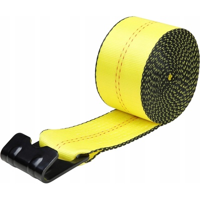 Upevňovacie popruhy 10,16 x 914,4 cm, 10 ks, odolné voči opotrebeniu, s plochým hákom, žlté