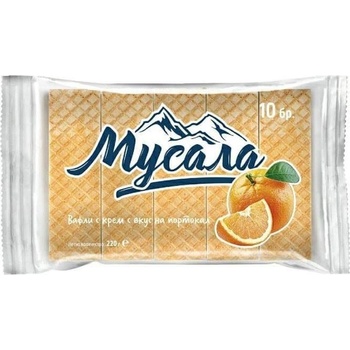 Image 1 of Боровец ВАФЛИ МУСАЛА 220ГР ПОРТОКАЛ 10бр