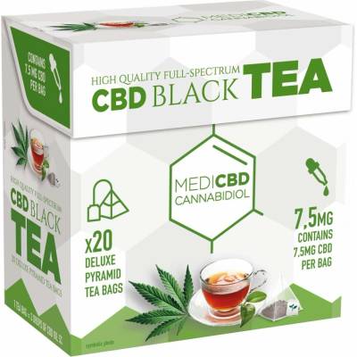 MediCBD Černý čaj 7,5 mg CBD 30 g 20 ks
