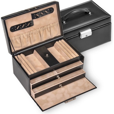 Sacher šperkovnice Eva Classic leather 27 107 010443 černá