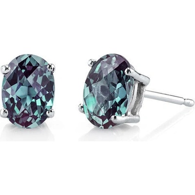 Eppi Zlaté náušnice s oválnymi alexandritmi Jalia E32612