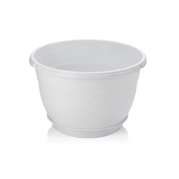 Image 1 of Serinova - Висяща саксия и кука 1.7L бяла (SM01 - 01001) (0150325)