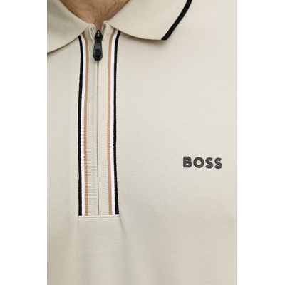 BOSS Green тениска с яка мъжка от памук с еластан (50555698)