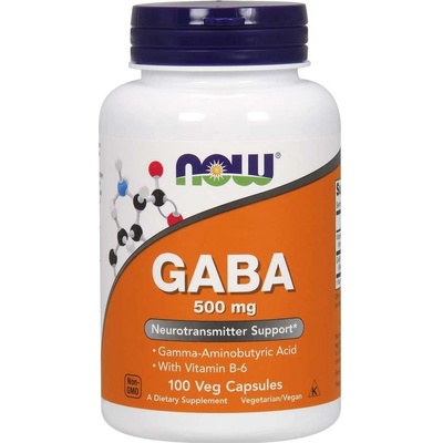 Now Gaba 500 mg + 2 mg Vitamín B6 200 kapsúl
