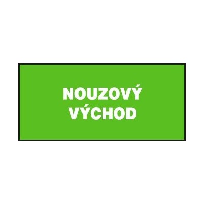 Nouzový východ - text bez symbolu, plast
