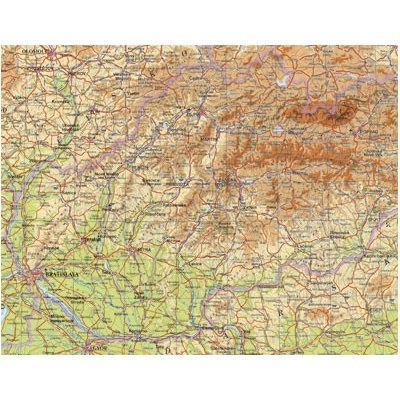 Všeobecnogeografická mapa Slovenská republika 1:1 100 000