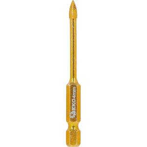 GEKO Свредло за стъкло и керамика 4mm, опашка HEX 1/4" 81438 (G39701D)