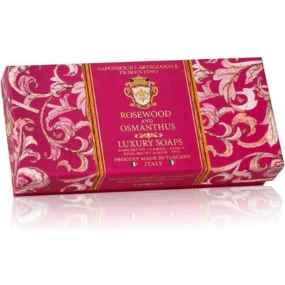 Saponificio Artigianale Fiorentino prírodné rastlinné tuhé mydlo palisander a osmanthus 3 x 125 g