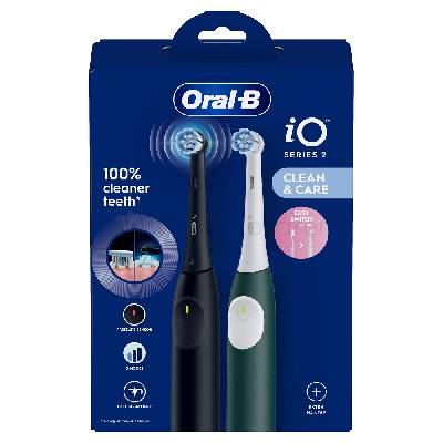 Oral-B iO Series 2 Duo Night Black & Forest Green 2 elektrické zubné kefky