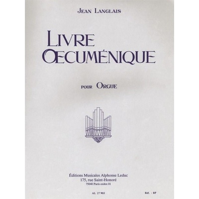 Livre Oecumenique noty pre organ od Jean Langlais