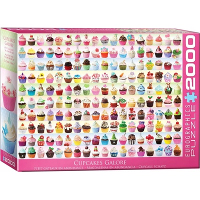 EuroGraphics Barevné dortíky Cupcakes 2000 dílků
