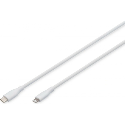 Digitus AK-600110-020-W Silikónový napájací USB-C na Lightning USB 2.0 60W MFI 2m bílý