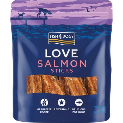 FISH4DOGS LOVE s lososem tyčinky 85 g