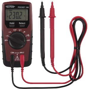Testboy Дигитален мултицет CAT III 0. . . 600Vac/dc, LCD и звук, Testboy Pocket 100 - 4028532130022 (4028532130022)