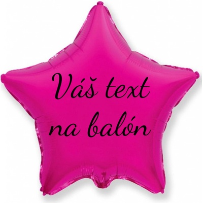 Personal Godan Fóliový balón s textem Tmavě růžová hvězda 45 cm