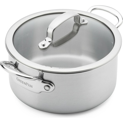 GreenPan Nerezový hrniec Premiere Pro so sklenenou pokrievkou, Ø 20 cm / 3,11 l CC010238-001
