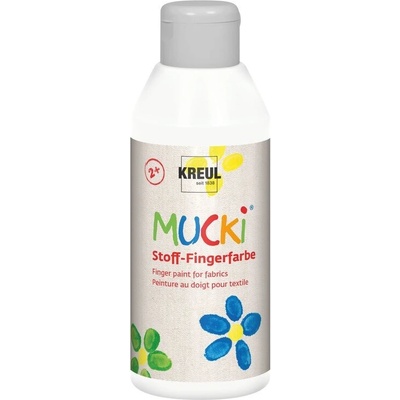 Mucki prstová barva na textil 250 ml bílá