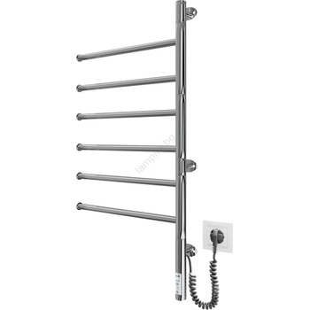 Mario Radiators Електрически въртящ се сушилник за кърпи VEER 80W/230V 82, 5x44, 5 cm неръждаема стомана/лъскав хром (MR0065)