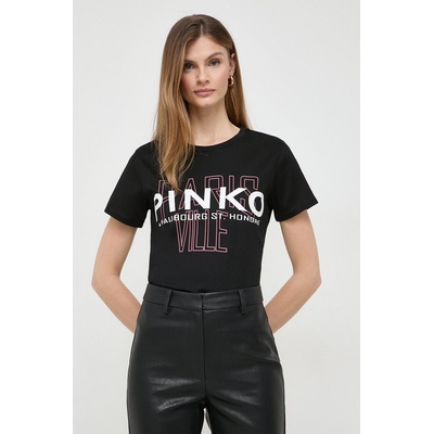 Pinko Памучна тениска Pinko в черно 100535. A1LV (100535.A1LV)