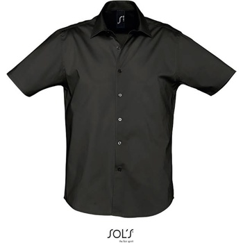 SOL'S broadway / Мъжка еластична риза - черна s (25703000201)