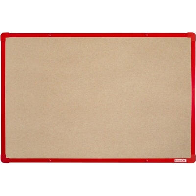 BoardOK Textilní tabule 90 x 60 cm, červený rám