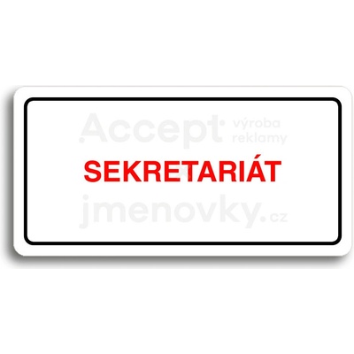 ACCEPT Piktogram SEKRETARIÁT - bílá tabulka - barevný tisk