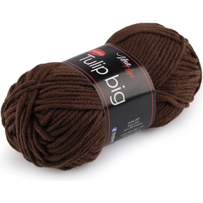 Pletací příze Tulip big 100 g, střední, 15 (41057) hnědá